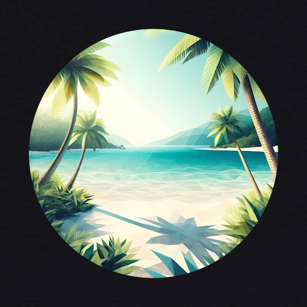 Low Poly Tropical Beach by Antipodal point